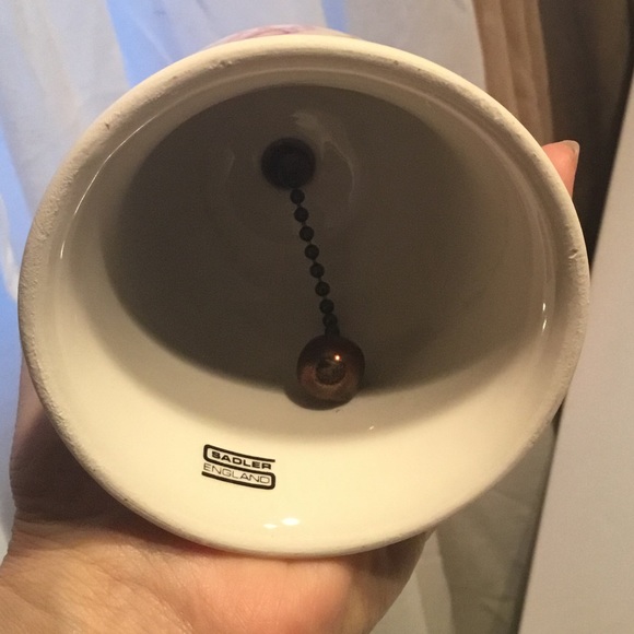 Vintage Decorative Sadler Bell - Pink Roses w/Gold Trim - Made in England - Picture 3 of 4